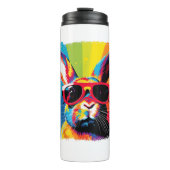 Pop Art Rabbit Thermosbecher (Vorderseite)