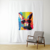 Pop Art Rabbit Wandteppich (Beispiel)