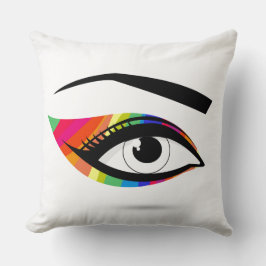 Pop Art Rainbow Eyeshadow Throw Kissen