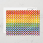 Pop Art Rainbow Flag Postkarte (Vorne/Hinten)