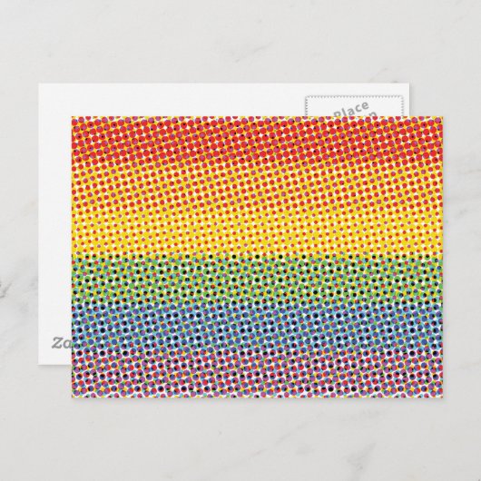 Pop Art Rainbow Flag Postkarte (Vorne/Hinten)