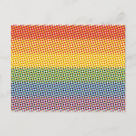 Pop Art Rainbow Flag Postkarte (Vorderseite)