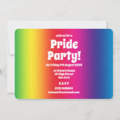 Pop Art Rainbow LGBT Pride - Einladung (Rückseite)