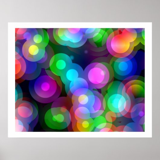 Pop Art Random Concentric Circles 02 Poster (Vorne)