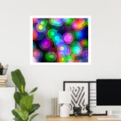 Pop Art Random Concentric Circles 02 Poster (Heimbüro)