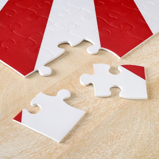 Pop Art Rays: Rot und Weiß Puzzle (Seite)