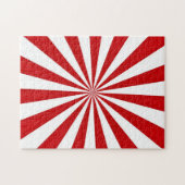 Pop Art Rays: Rot und Weiß Puzzle (Horizontal)