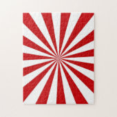 Pop Art Rays: Rot und Weiß Puzzle (Vertikal)