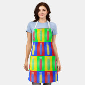 Pop-Art-Reagenzgläser Wissenschaft Chemie Labor Schürze (Getragen)