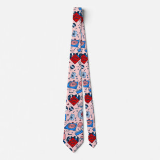 pop art record music lover vintage heart pink krawatte