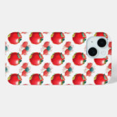 Pop Art Red Apple und Strawberry Phone Case (Rückseite (Horizontal))