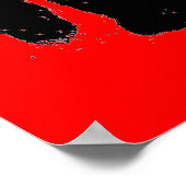 Pop Art Red Black Elephant Silhouette Poster (Ecke)