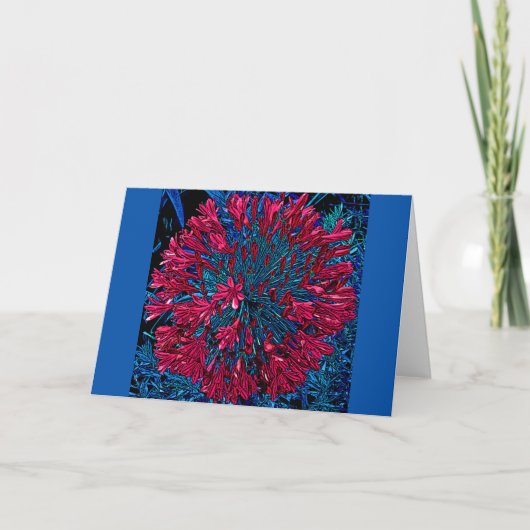 Pop Art Red Blume Ball Card Karte (Vorderseite)