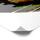 Pop Art Red London Bus Poster (Ecke)