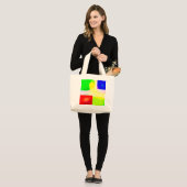 Pop Art Reflektion Jumbo Stoffbeutel (Vorderseite (Model))