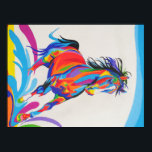 Pop Art Reiten Poster<br><div class="desc">Ein zeichn eines bunten Pop Kunstpferdes. Gezeichnet mit farbigem Bleistift.</div>