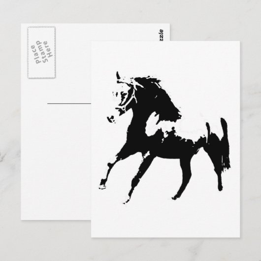 Pop Art Reiten Postkarte (Vorne/Hinten)