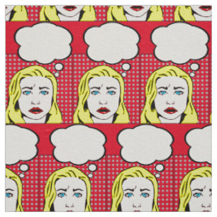 Pop Art Retro Blondine Stoff