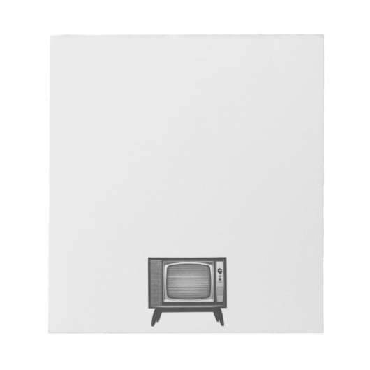 Pop-Art Retro-Fernseher Notizblock (Vorderseite)