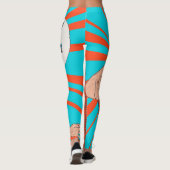Pop Art Retro Frau in Gesichtsmaske Leggings (Rückseite)