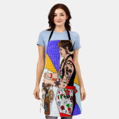 Pop Art Retro Lady Backen Schürze (Getragen)