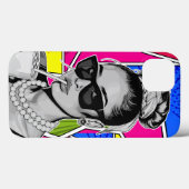 Pop Art Retrô Mulher Fashion Preto e Branco  Case-Mate iPhone Hülle (Rückseite (Horizontal))