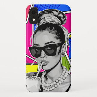 Pop Art Retrô Mulher Fashion Preto e Branco  Case-Mate iPhone Hülle