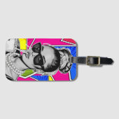 Pop Art Retrô Mulher Fashion Preto e Branco  Gepäckanhänger (Vorderseite (Horizontal))