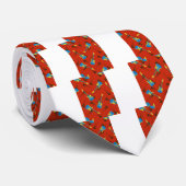 Pop Art Retro Music Guitar Krawatte (Gerollt)