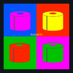 Pop Art Retro Psychedelic Toilet Paper Vibrant Poster<br><div class="desc">Pop Art Retro Psychedelic Toilet Paper Vibrant Colors. Colorful Op Art Toilet Paper,  To Keep You Smile And Calm. You can personalize it or keep it blank</div>
