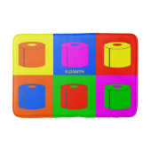 Pop Art Retro Psychedelic Toilettenpapier Vibrann Badematte (Vorderseite)