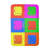 Pop Art Retro Psychedelic Toilettenpapier Vibrann Badematte (Vorderseite Vertikal)