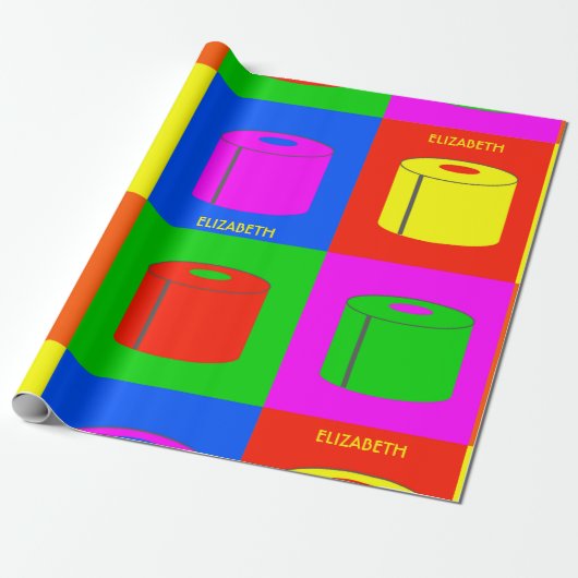 Pop Art Retro Psychedelic Toilettenpapier Vibrany Geschenkpapier (Ungerollt)