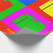 Pop Art Retro Psychedelic Toilettenpapier Vibrany Geschenkpapier (Ecke)