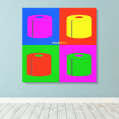 Pop Art Retro Psychedelic Toilettenpapier Vibrany Leinwanddruck (Insitu (Holzboden))
