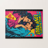 Pop Art Retro Romantik Comics Farbige Romanze Puzzle (Horizontal)