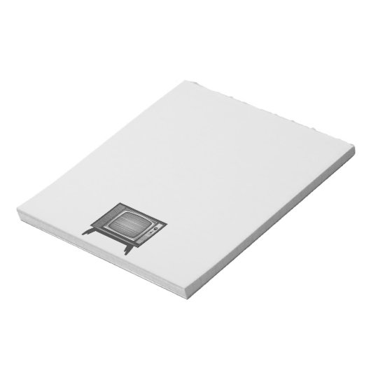 Pop Art Retro TV Set Notizblock (Rotiert)