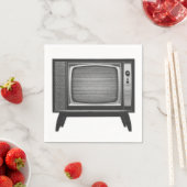 Pop Art Retro TV Set Serviette (Beispiel)