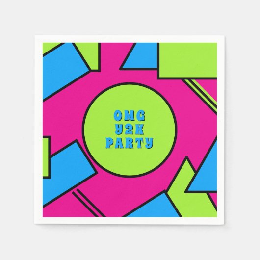 Pop Art Retro Y2K Party Napkins Serviette (Vorderseite)