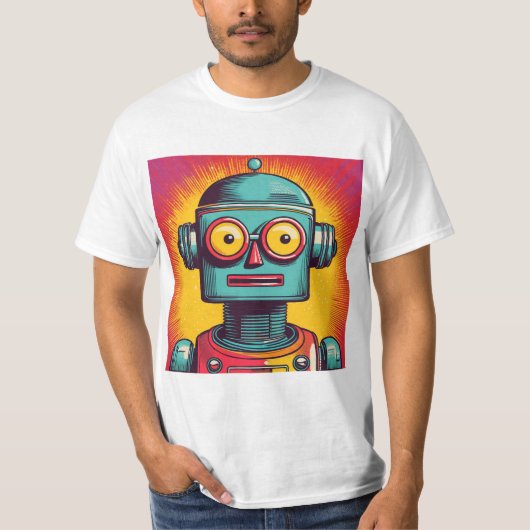 Pop Art Robot T-Shirt (Vorderseite)