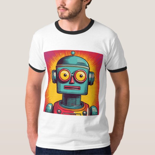 Pop Art Robot T-Shirt (Vorderseite)