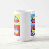 Pop Art Rocks Curling Design Kaffeetasse (Mittel)