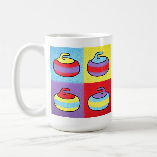 Pop Art Rocks Curling Design Kaffeetasse (Links)