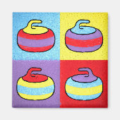 Pop Art Rocks Curling Design Magnet (Vorne)