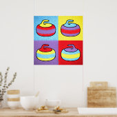 Pop Art Rocks Curling Design Poster (Küche)