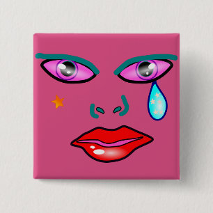 Pop-Art-Rockstar-Anstecknadel Button