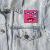 Pop Art Rockstar Button (Beispiel)