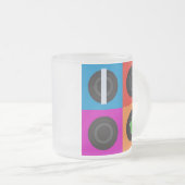 Pop Art Roller Derby Symbole Mattglastasse (VorderseiteRechts)