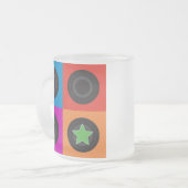 Pop Art Roller Derby Symbole Mattglastasse (Vorderseite Links)