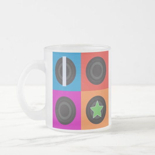 Pop Art Roller Derby Symbole Mattglastasse (Links)